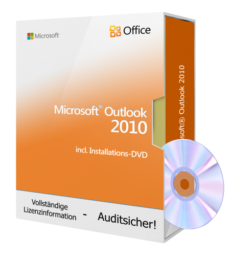 Microsoft Outlook 2010 incl. Installations-DVD, 1PC