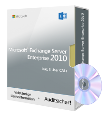 Microsoft Exchange Server Enterprise 2010 DVD inkl. 5 User CALs